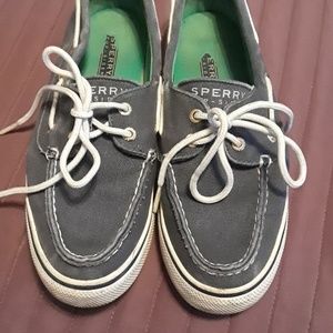 Navy blue Sperry Boat shoes